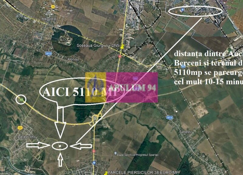 Teren Intravilan  cu front stradal la un Drum Principal langa Bucuresti